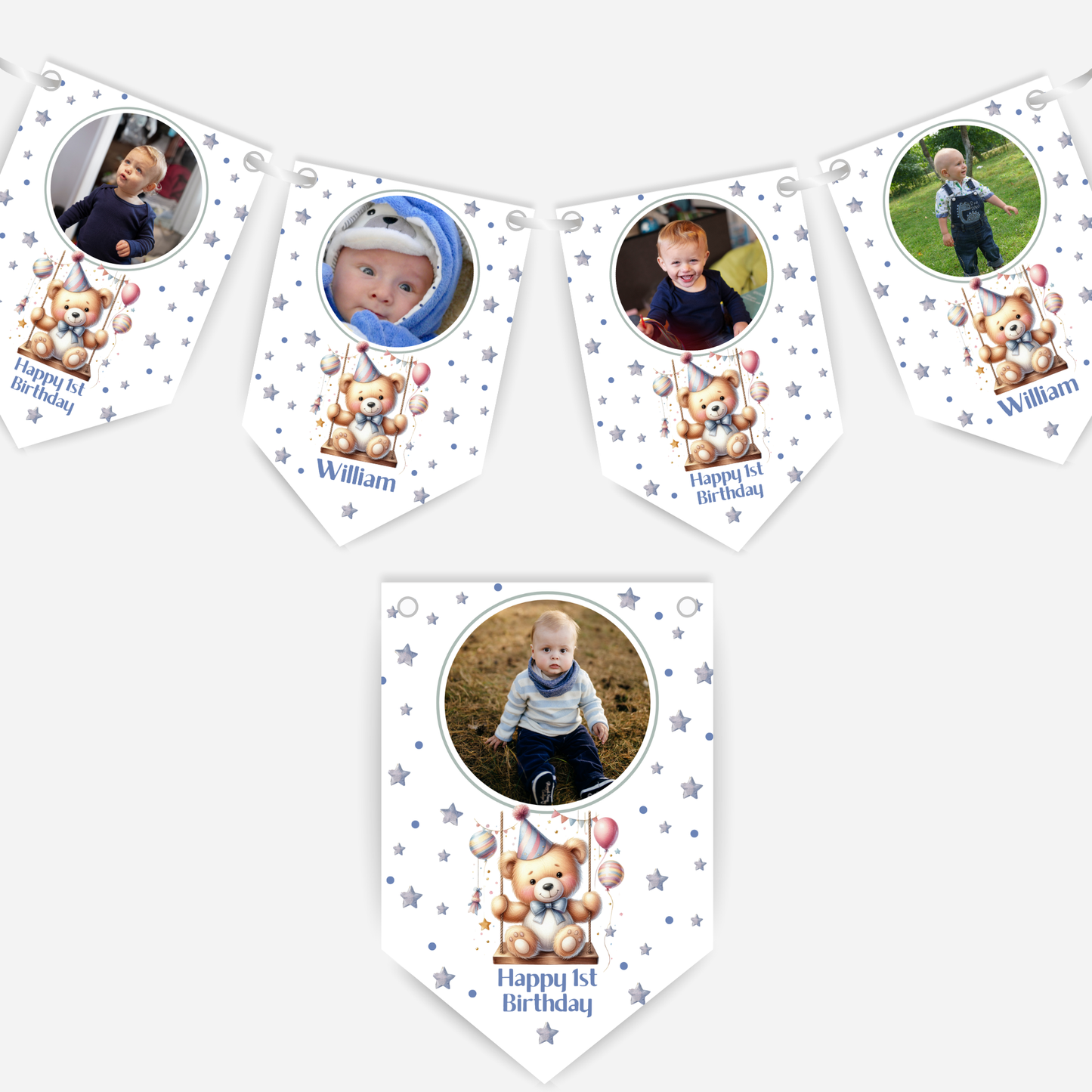 Personalised Any Age Photo Bunting - B193