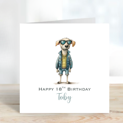 Cool Dog Birthday Card - C646