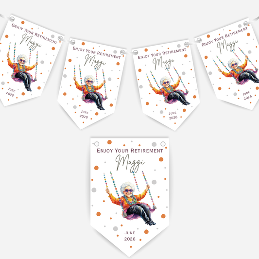 Fun Retirement or any occasion bunting  - B259