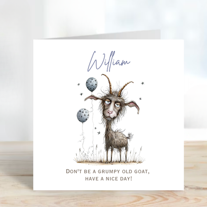 Funny Grumpy Goat Birthday Card - C570