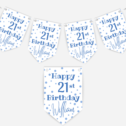 Bright Polka Dot Birthday Bunting - B125