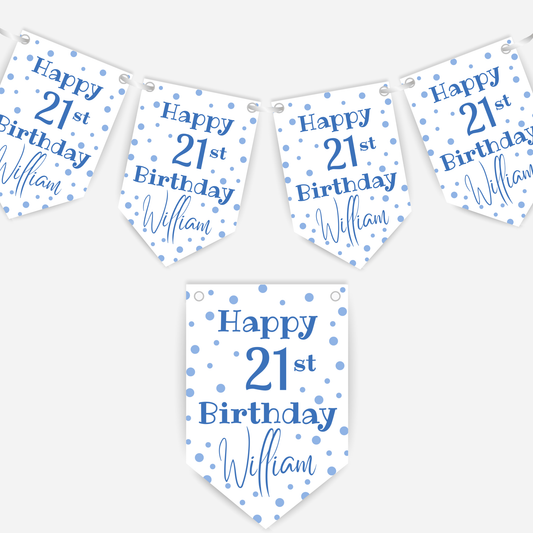 Bright Polka Dot Birthday Bunting - B125