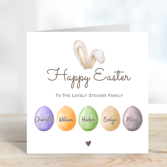Easter Card With Family Design - C820