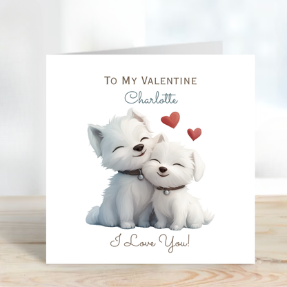 Valentine’s Day Card - Cute Puppy Design - C725