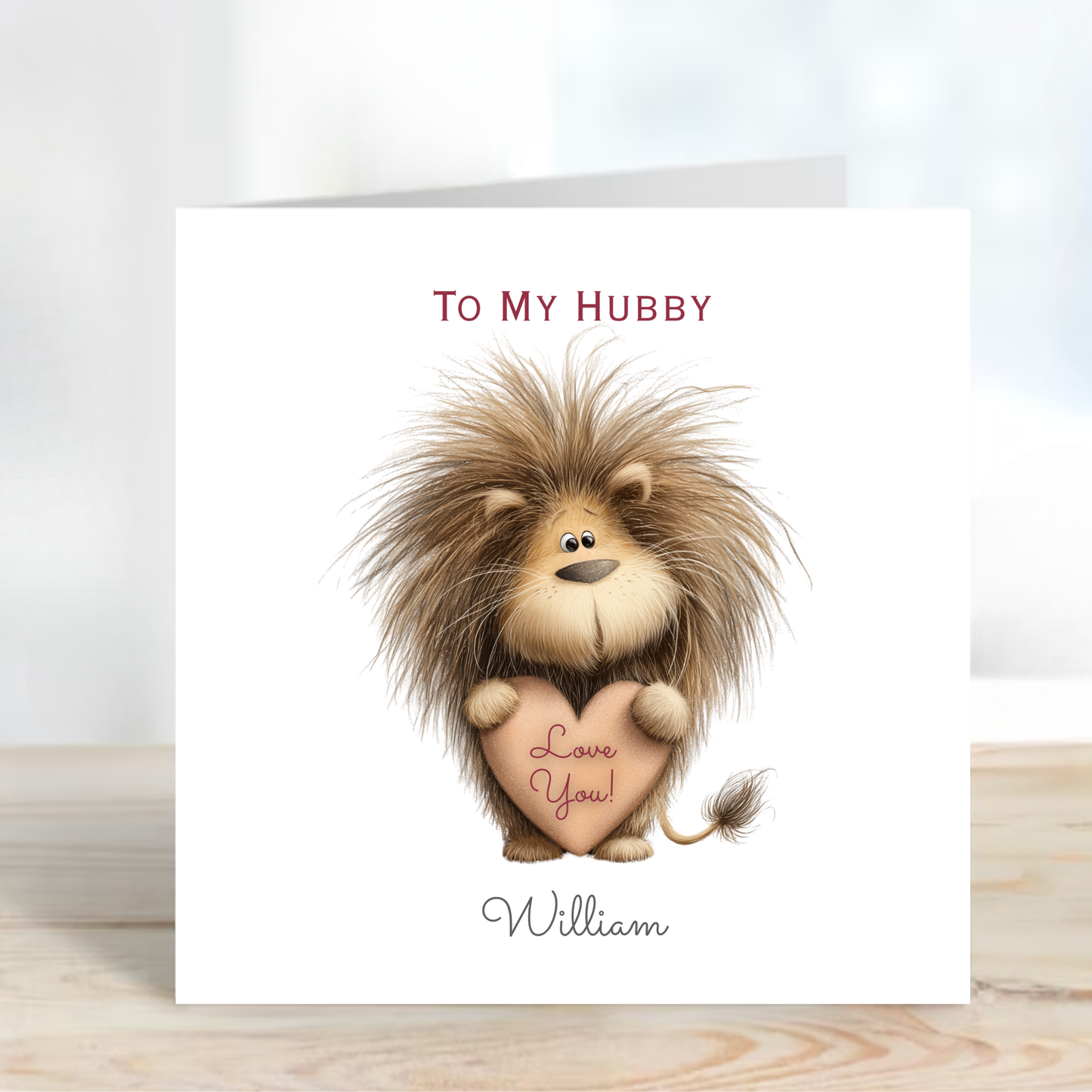 Valentine’s Day Card - Cute Lion Design - C776