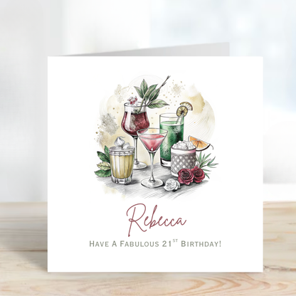 Cocktail Birthday Card - C623