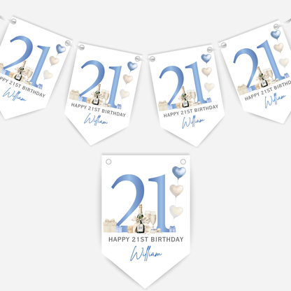 21st Or Any Age Birthday Bunting - B271