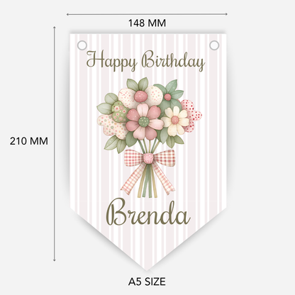 Elegant Floral Number Bunting  B209