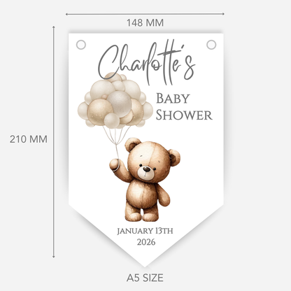 Teddy Bear Baby Shower Bunting - B147