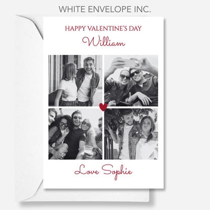 Valentine Photo Card Black & White photos - PC28