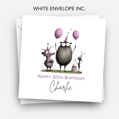 Quirky Animal Birthday Card - C564