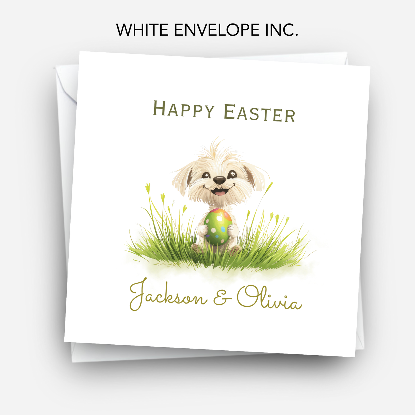 Easter Card With A Cute Puppy Design - C817