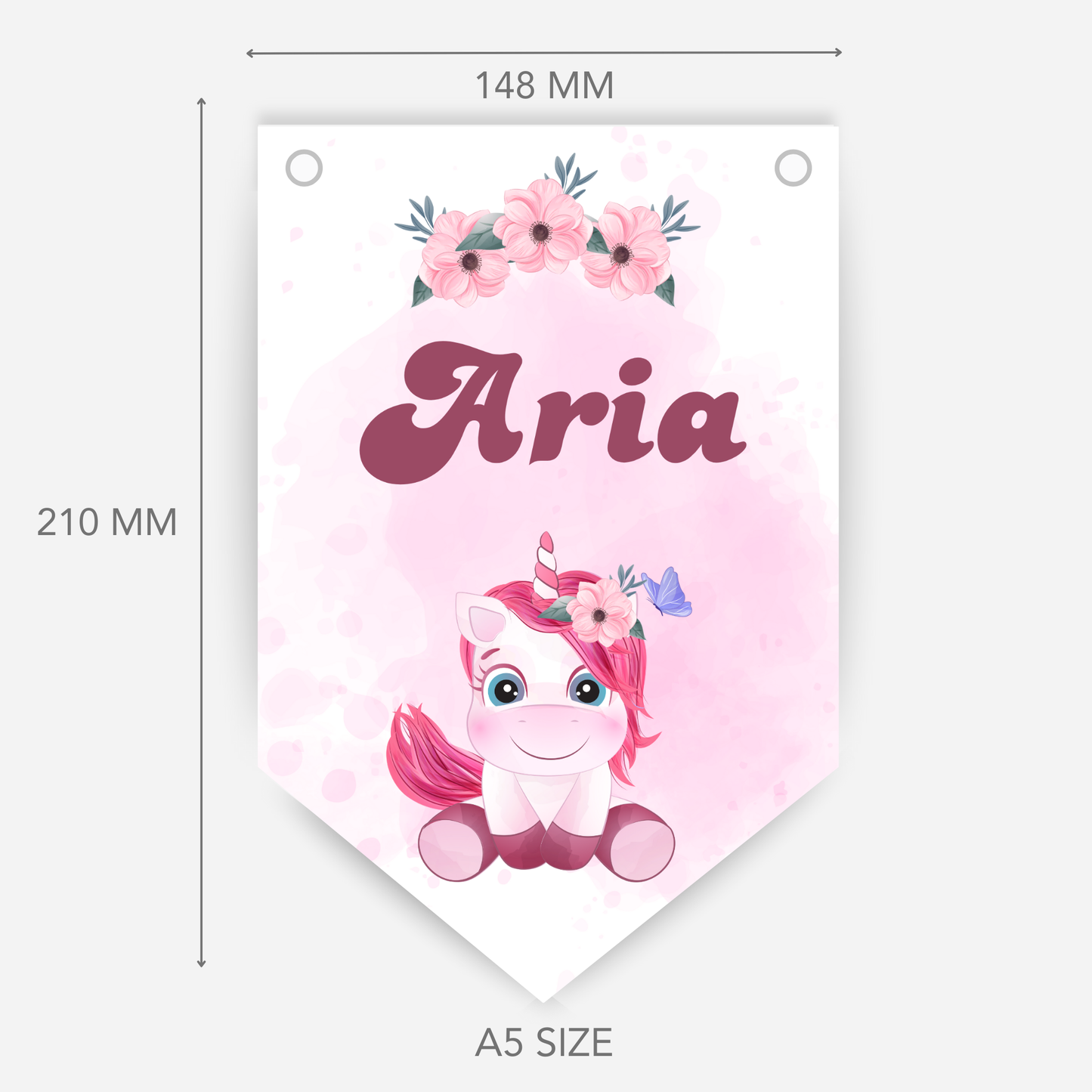 Cute Pink Unicorn Bunting - B164
