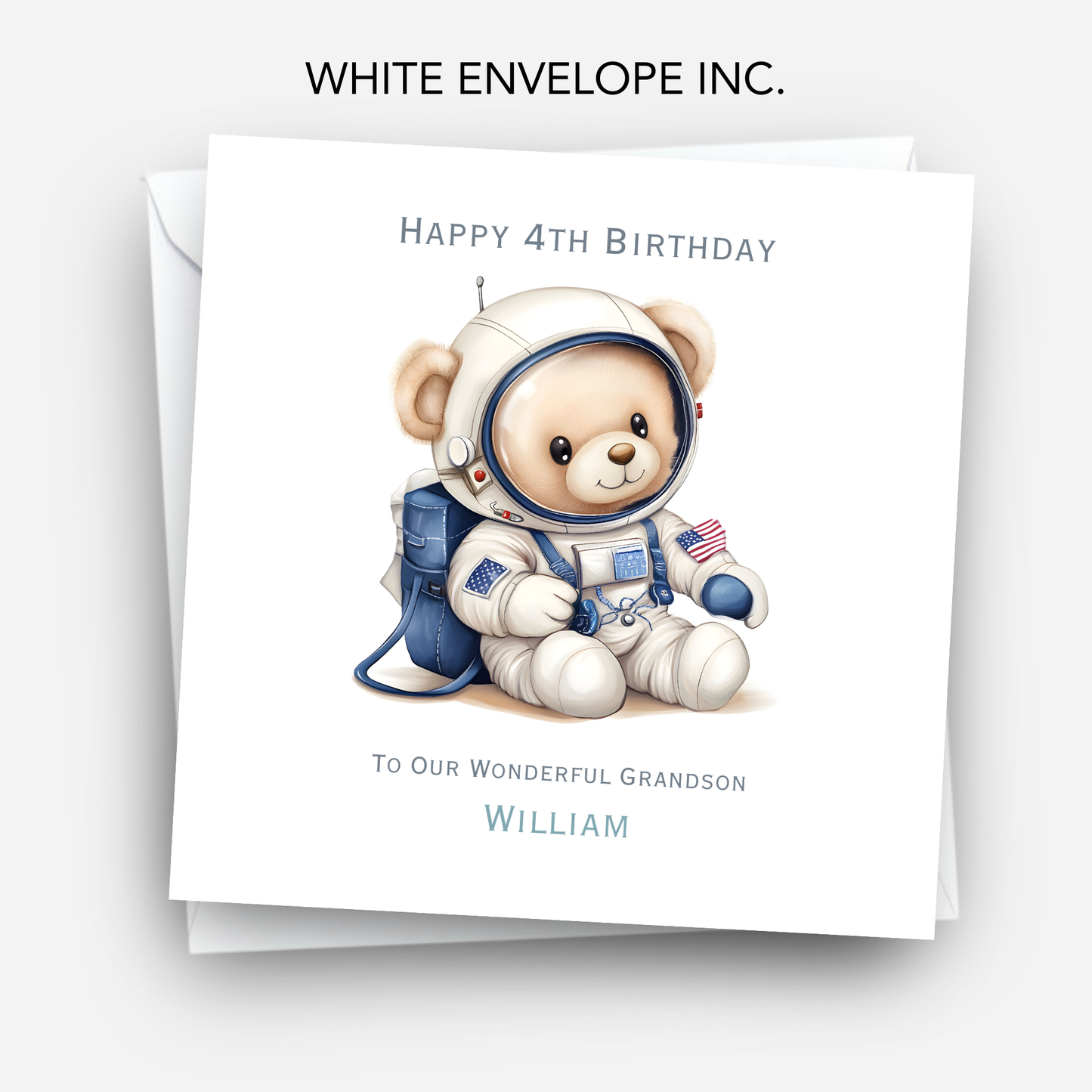 Teddy Astronaut Birthday Card - C590