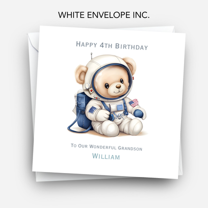 Teddy Astronaut Birthday Card - C590