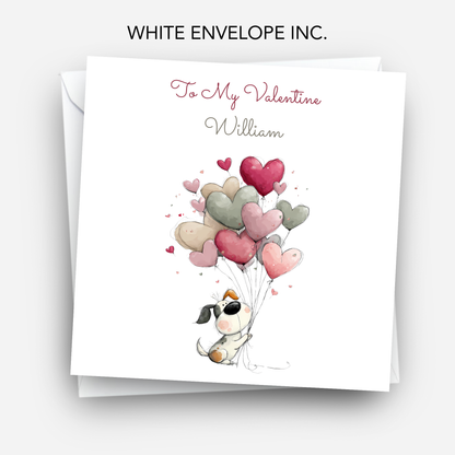 Cute Dog Valentine’s Day Card  - C698