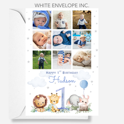 First Birthday Photo Collage Card - PC46