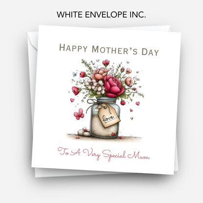 Mother's Day Card - Modern Flower Design - C740
