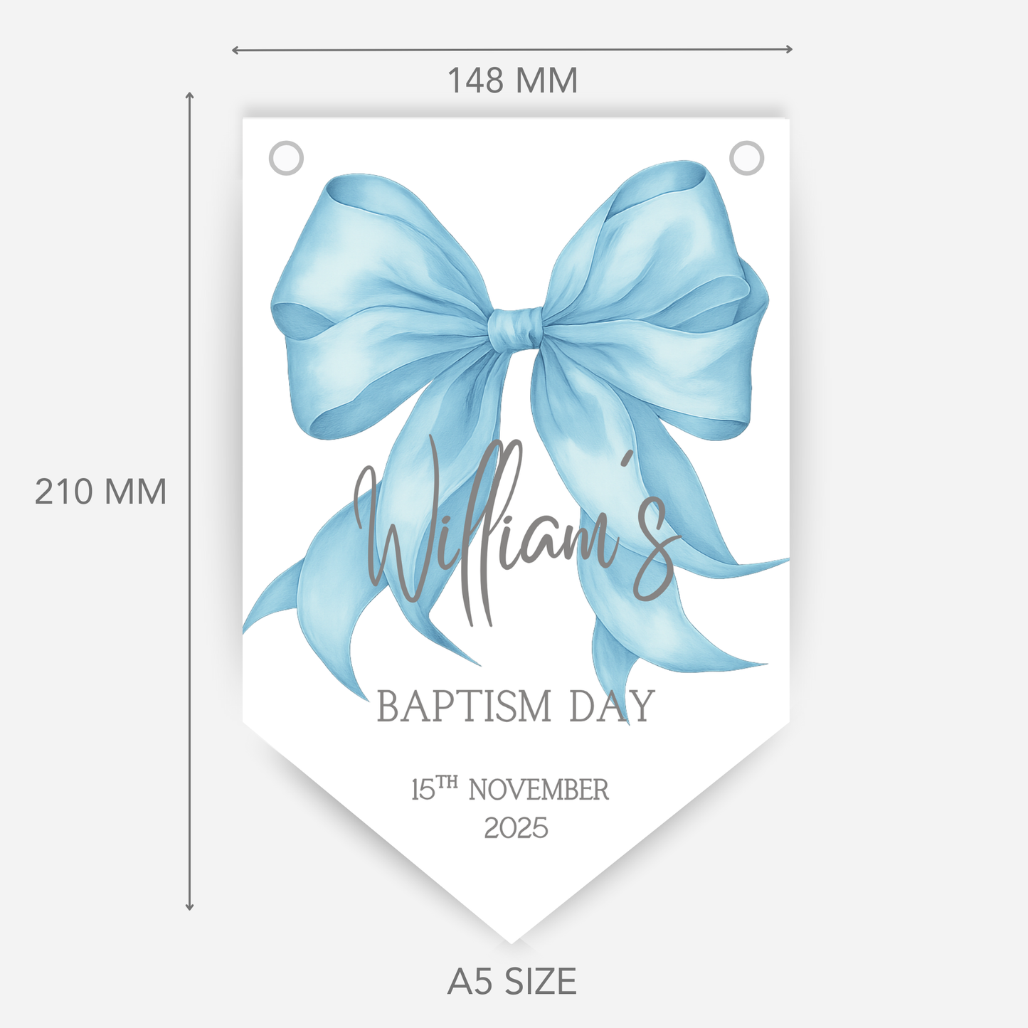 Christening or Baptism Bow Bunting - B159