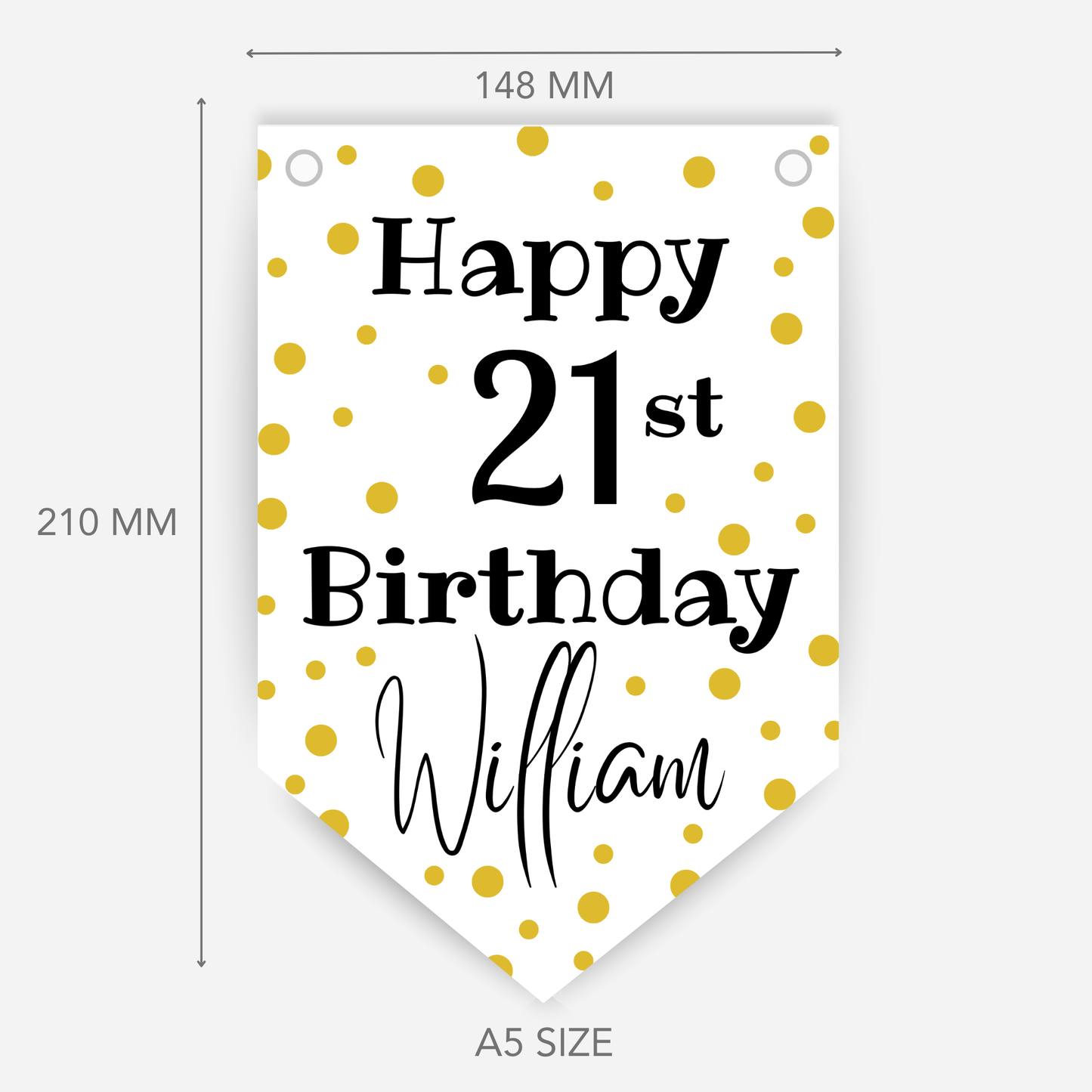 Bright Polka Dot Birthday Bunting - B139