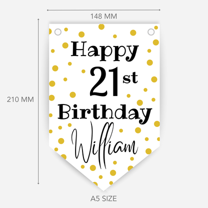 Bright Polka Dot Birthday Bunting - B139