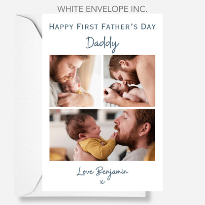 First Fathers Day Three Photo Card - PC44