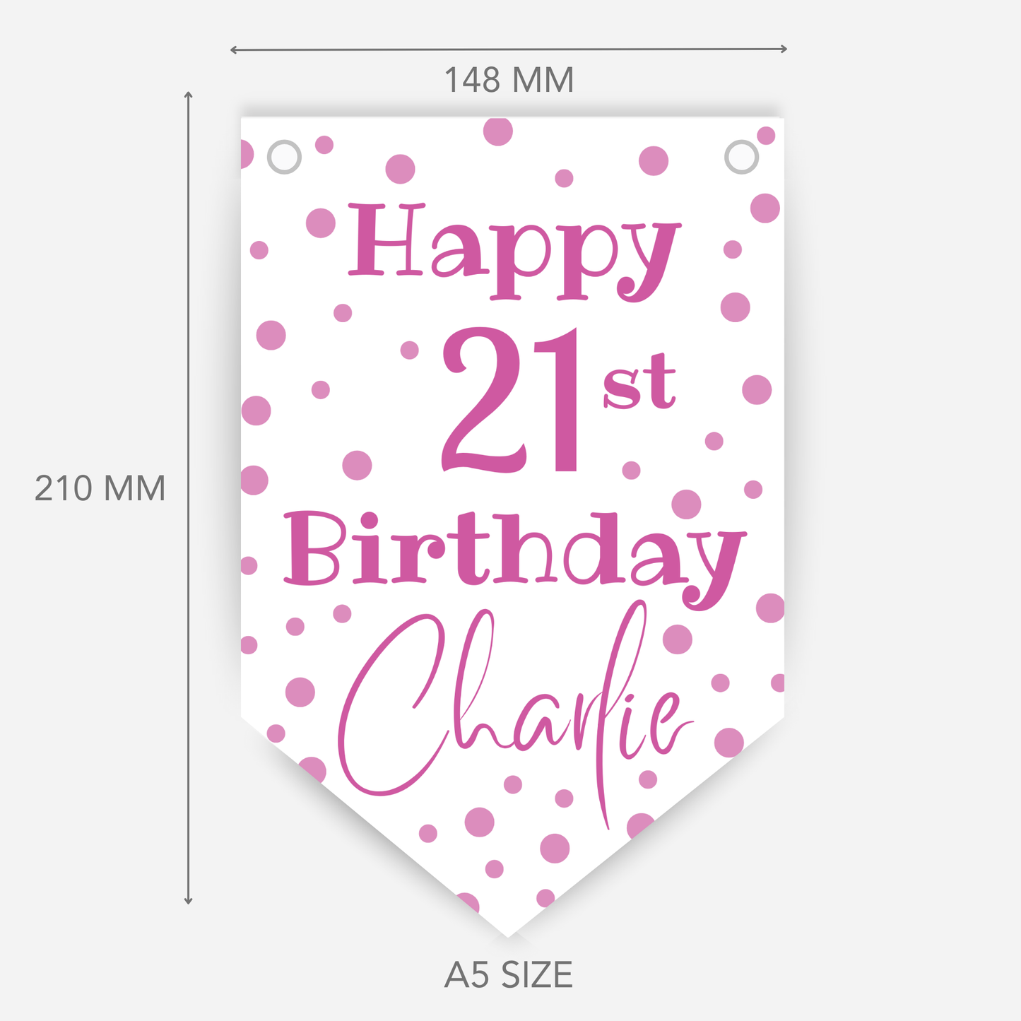 Bright Polka Dot Birthday Bunting - B126