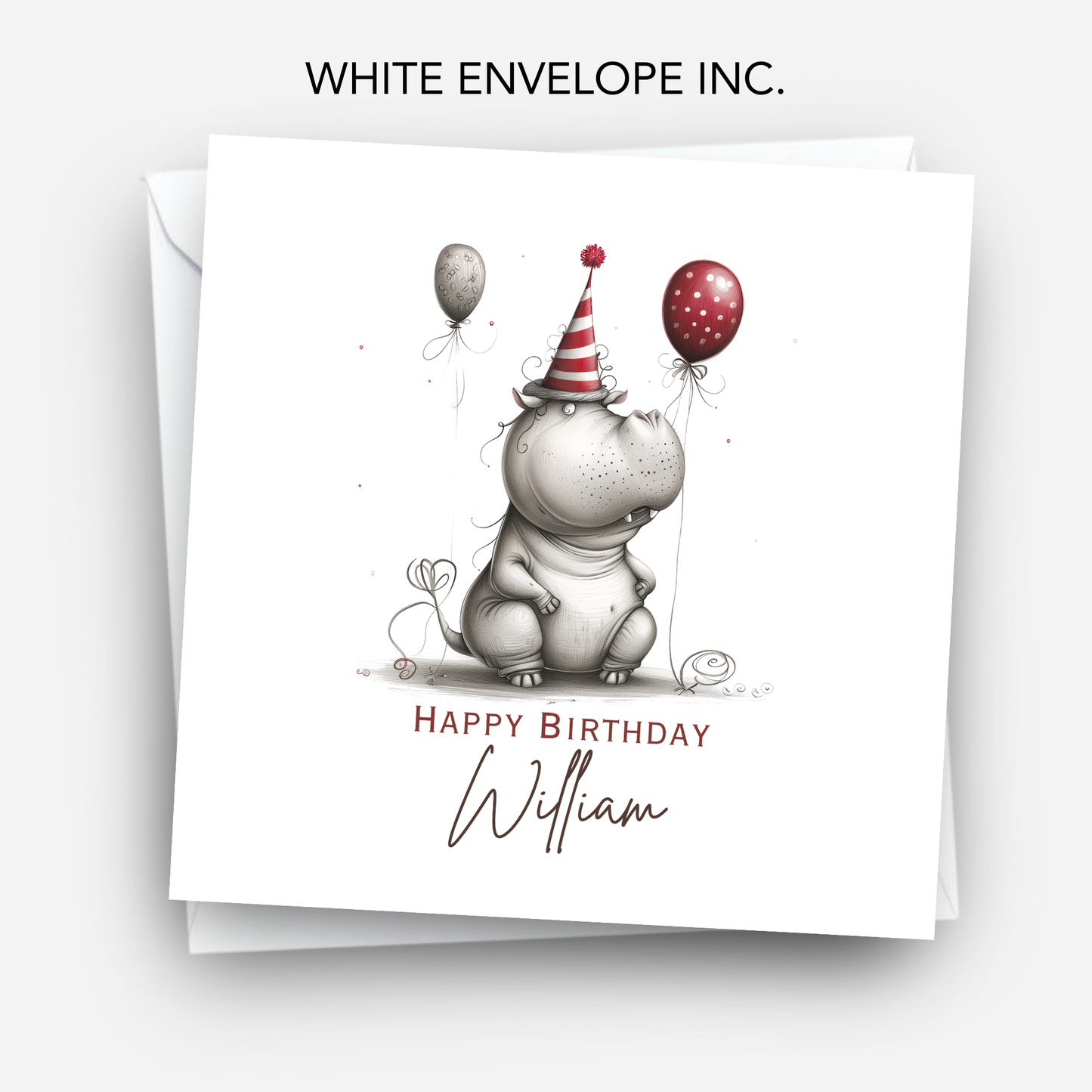 Fun Hippo Birthday Card - C568