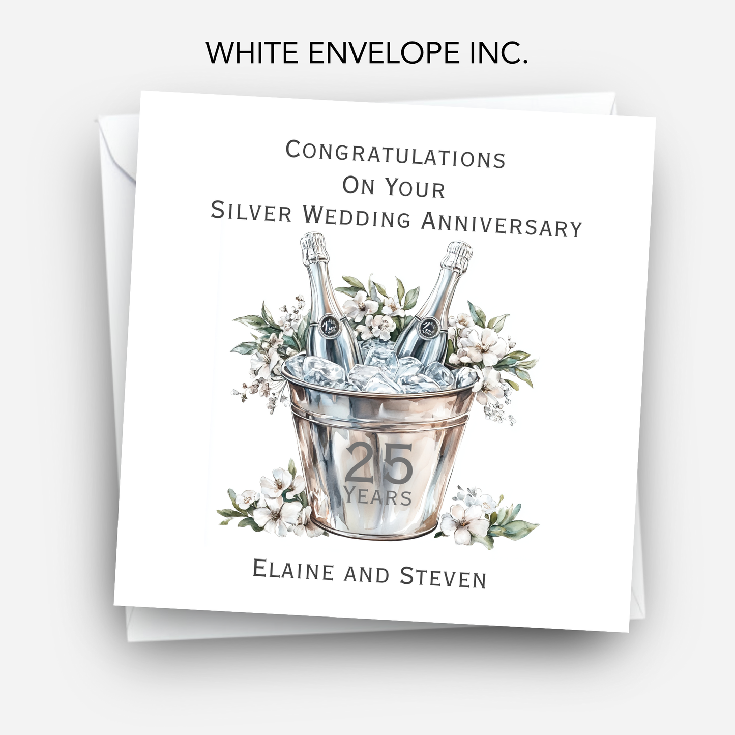 Silver - 25th Wedding Anniversary Card - C640
