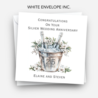 Silver - 25th Wedding Anniversary Card - C640