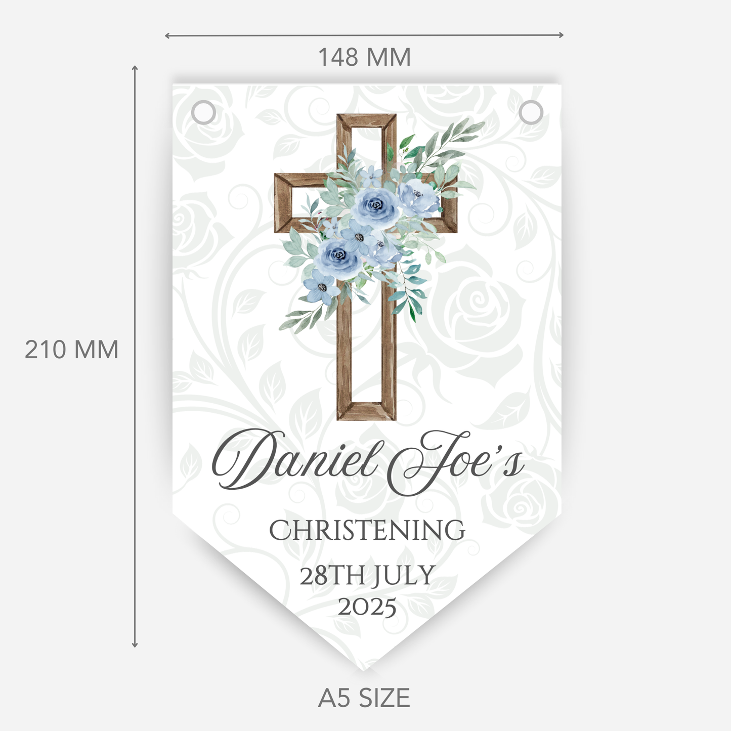 Christening or Baptism Cross Bunting - B109