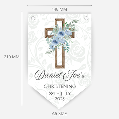 Christening or Baptism Cross Bunting - B109