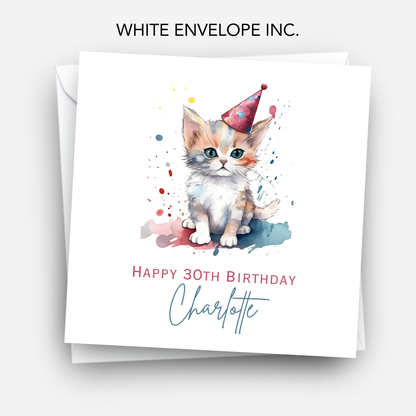 Cute Cat Birthday Card - C552