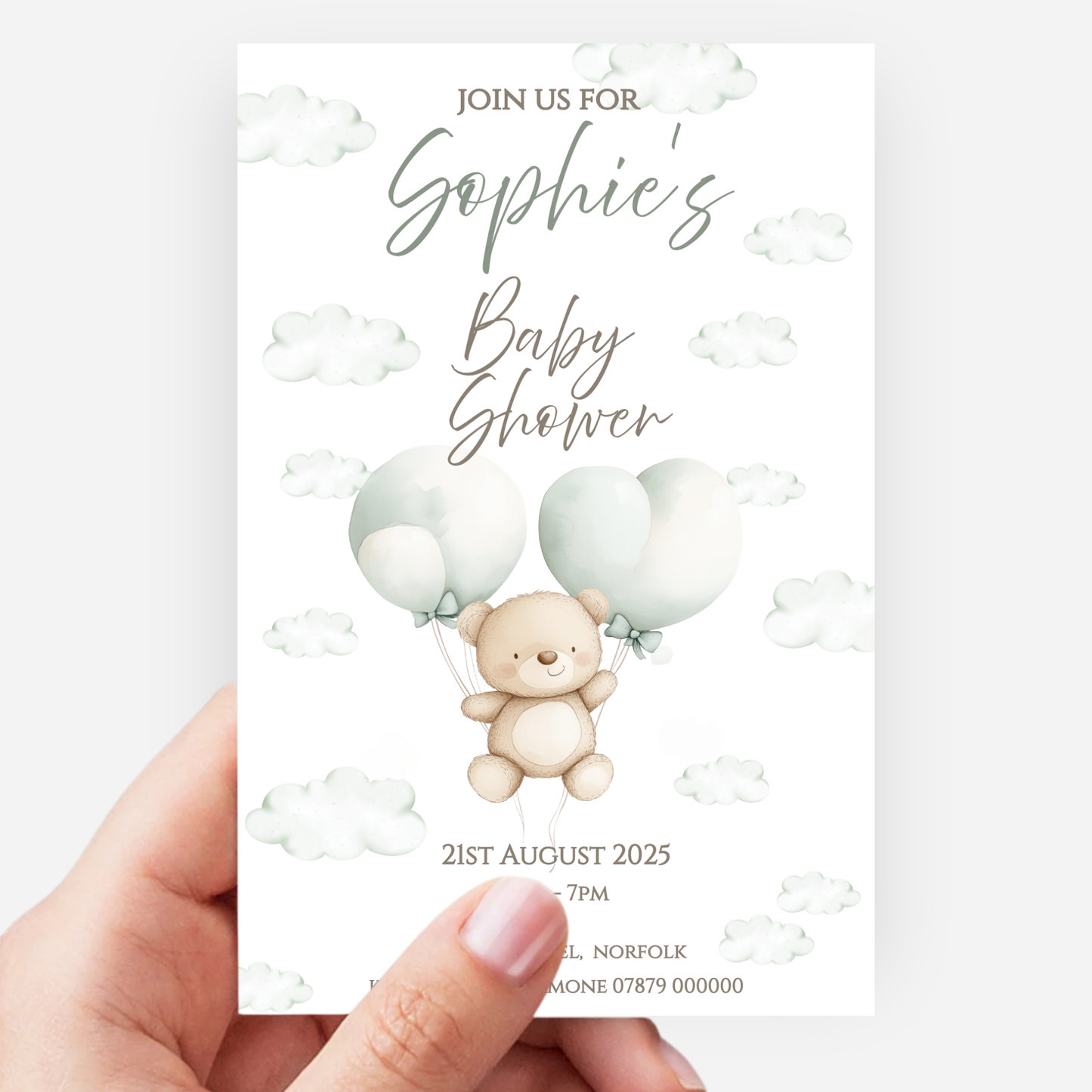 Teddy Baby Shower Invitation (Pack of 10 ) - P133