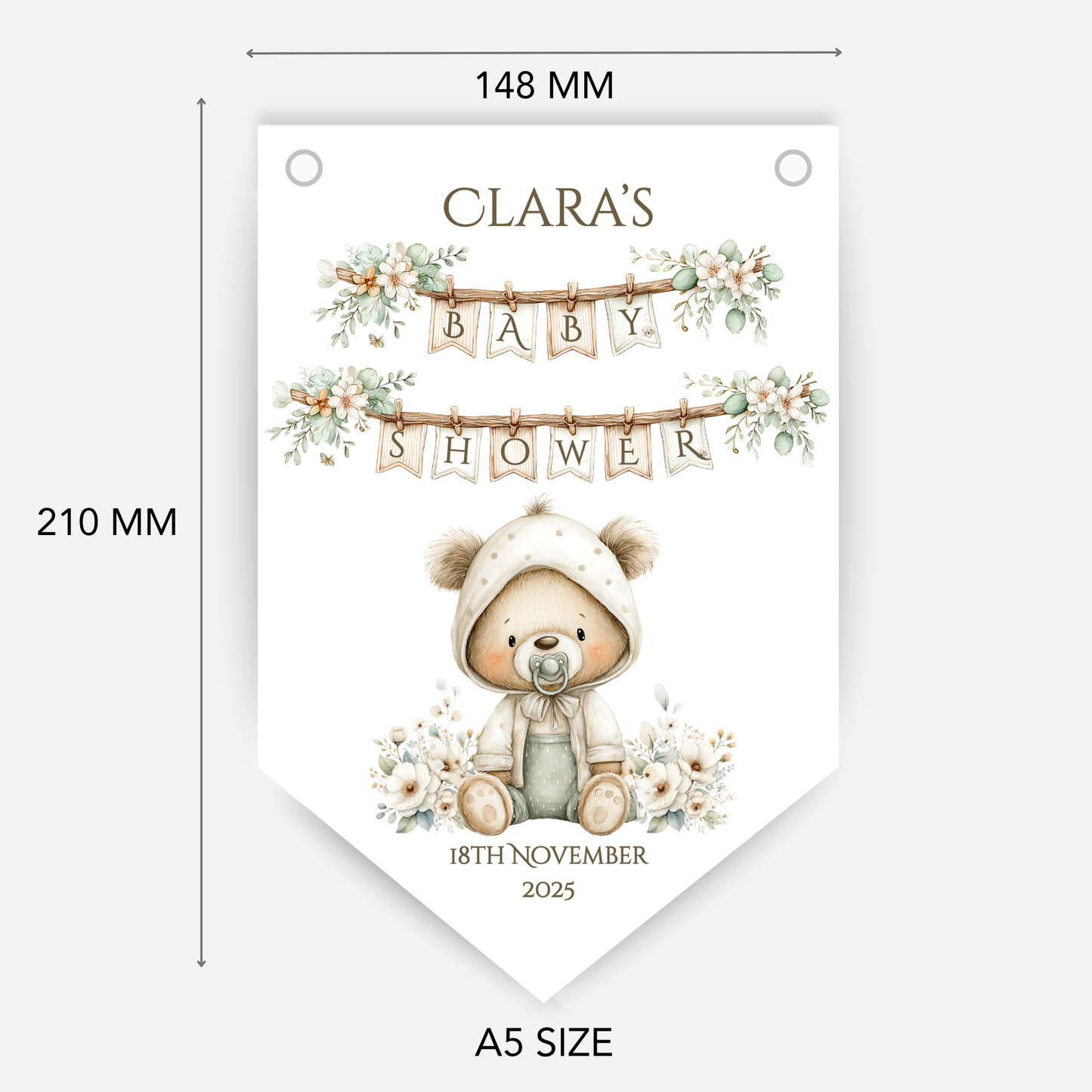 Teddy Bear Baby Shower Bunting - B222