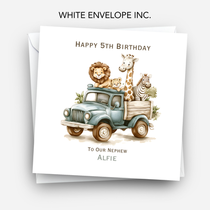 Safari Animal Birthday Card - C594