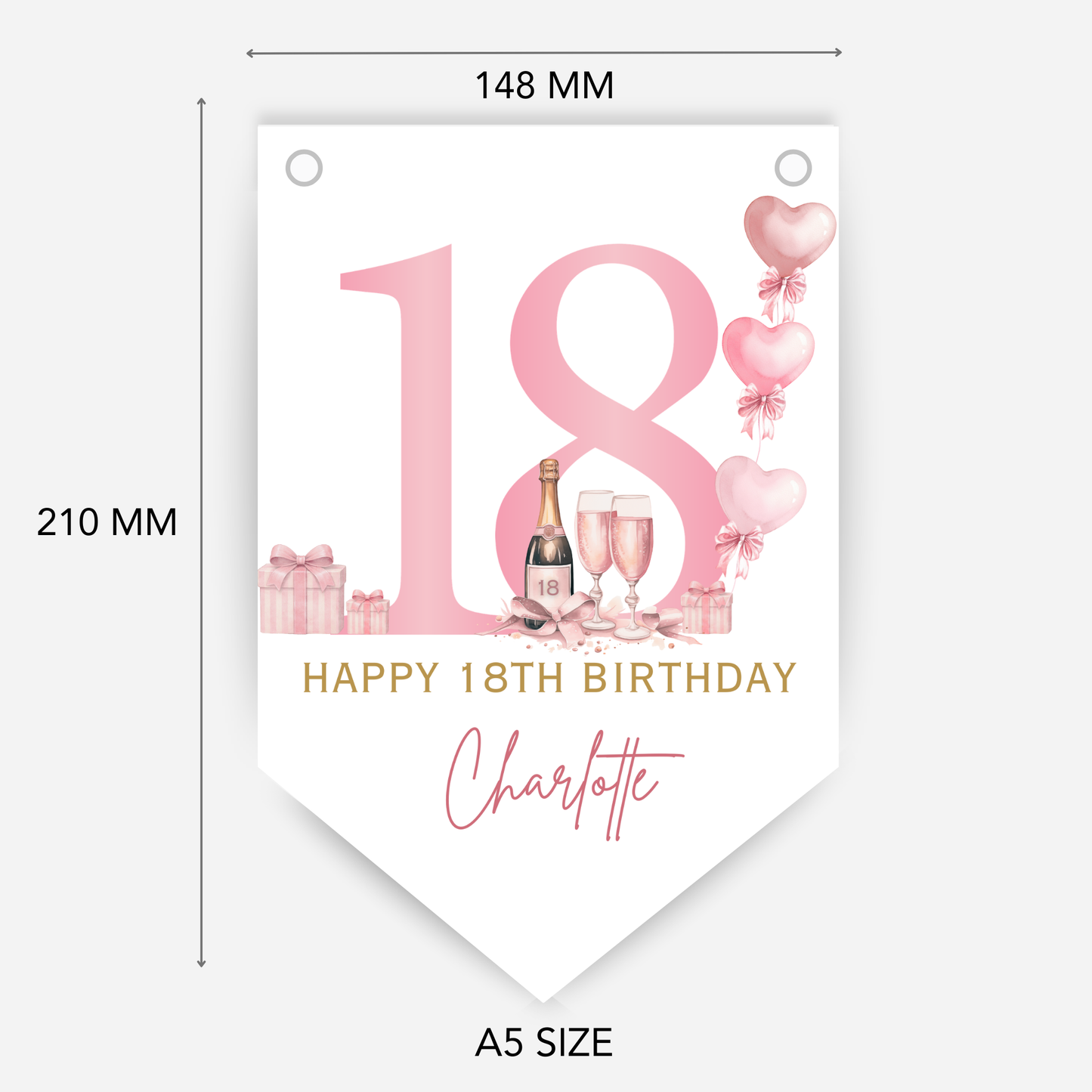 18th Or Any Age Birthday Bunting - B269