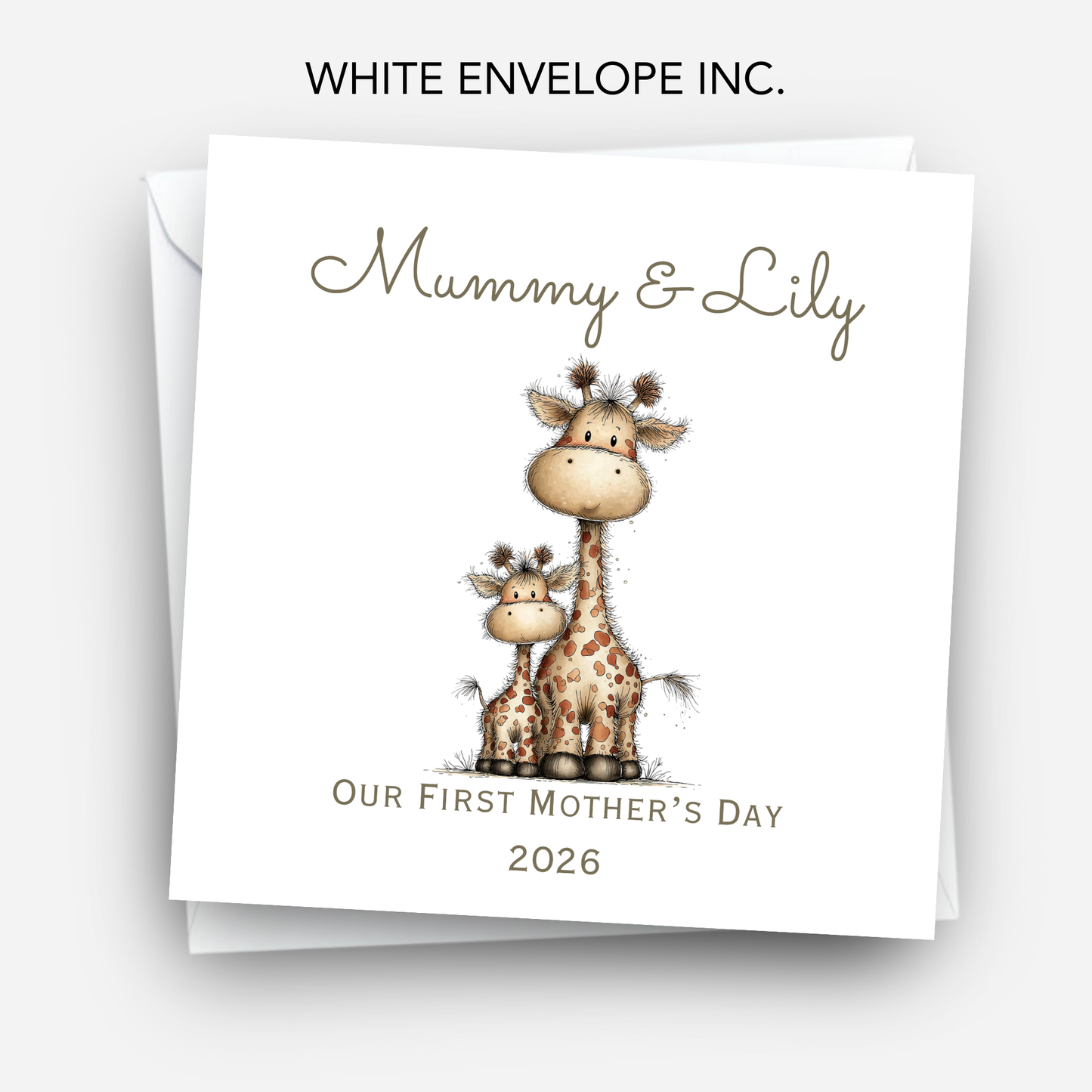Mother's Day Card - Cute Giraffe Design - C759