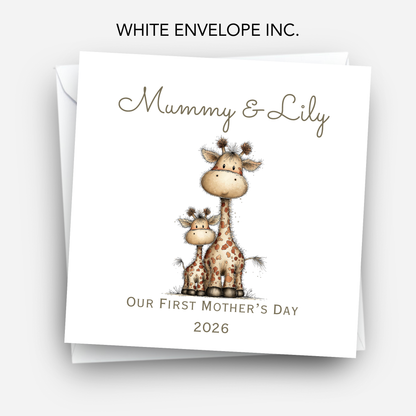 Mother's Day Card - Cute Giraffe Design - C759