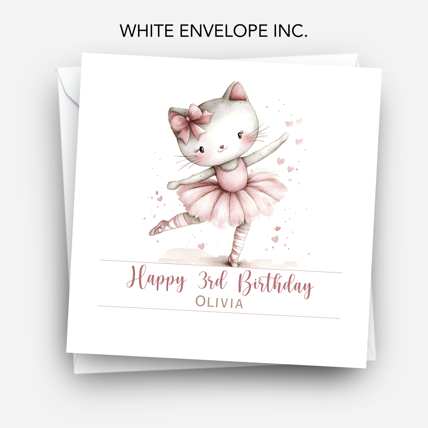 Kitten Ballerina  Birthday Card - C589