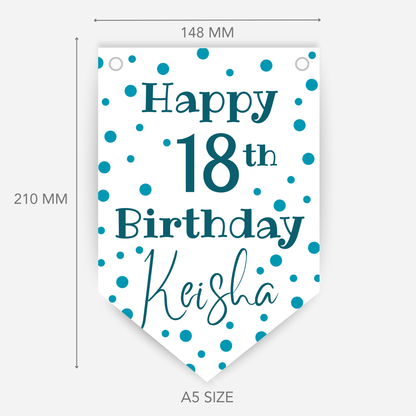 Bright Polka Dot Birthday Bunting - B141