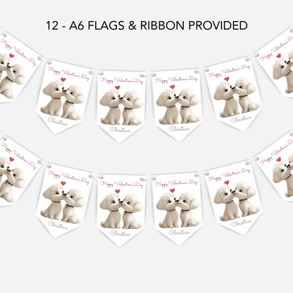 Puppy Valentine's Day Bunting - S188V