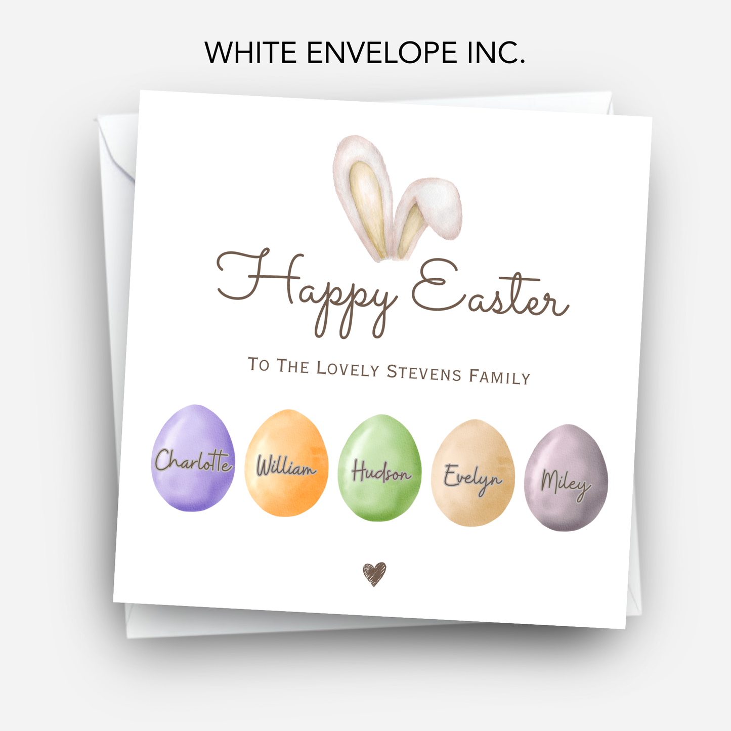 Easter Card With Family Design - C820