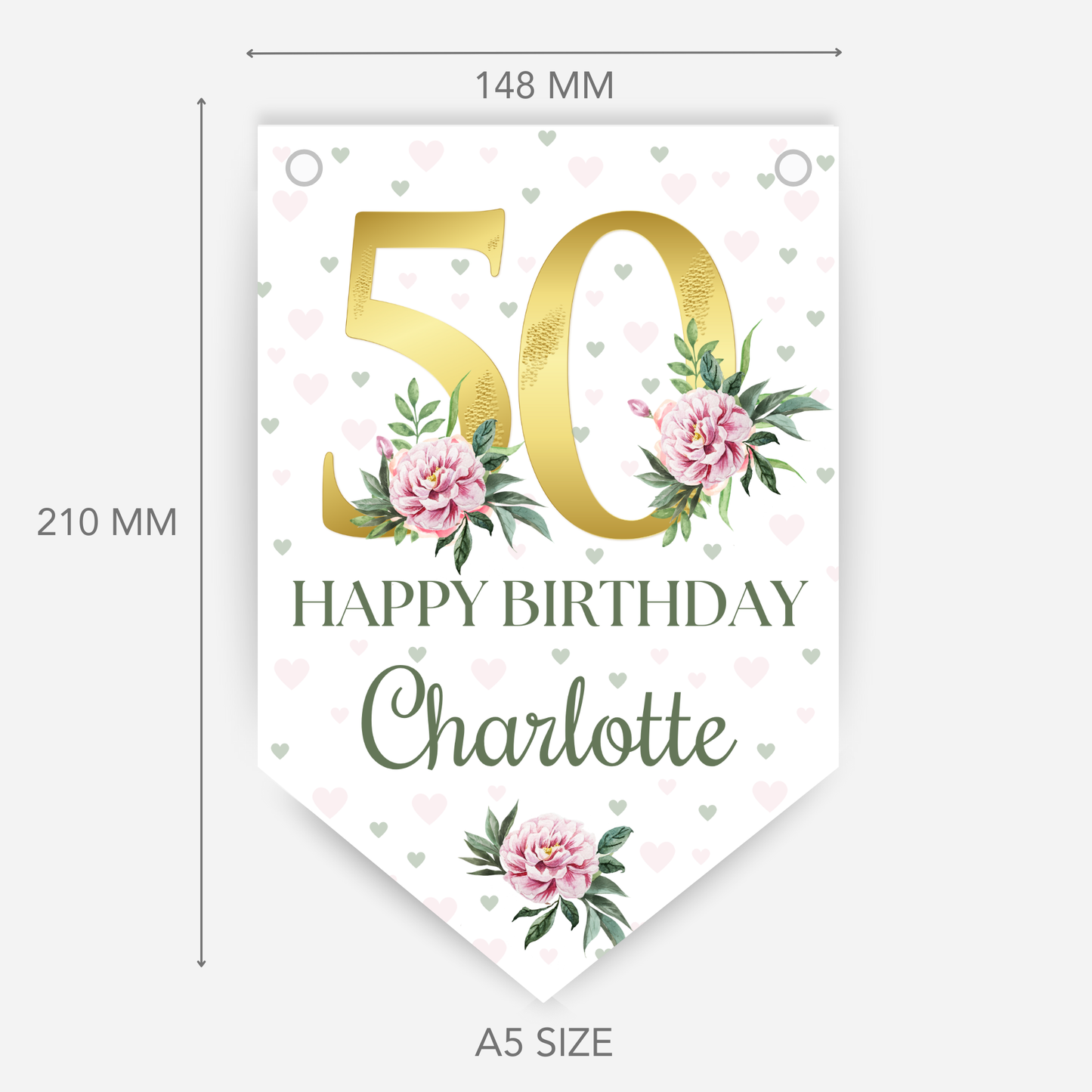 Elegant Floral Number Bunting