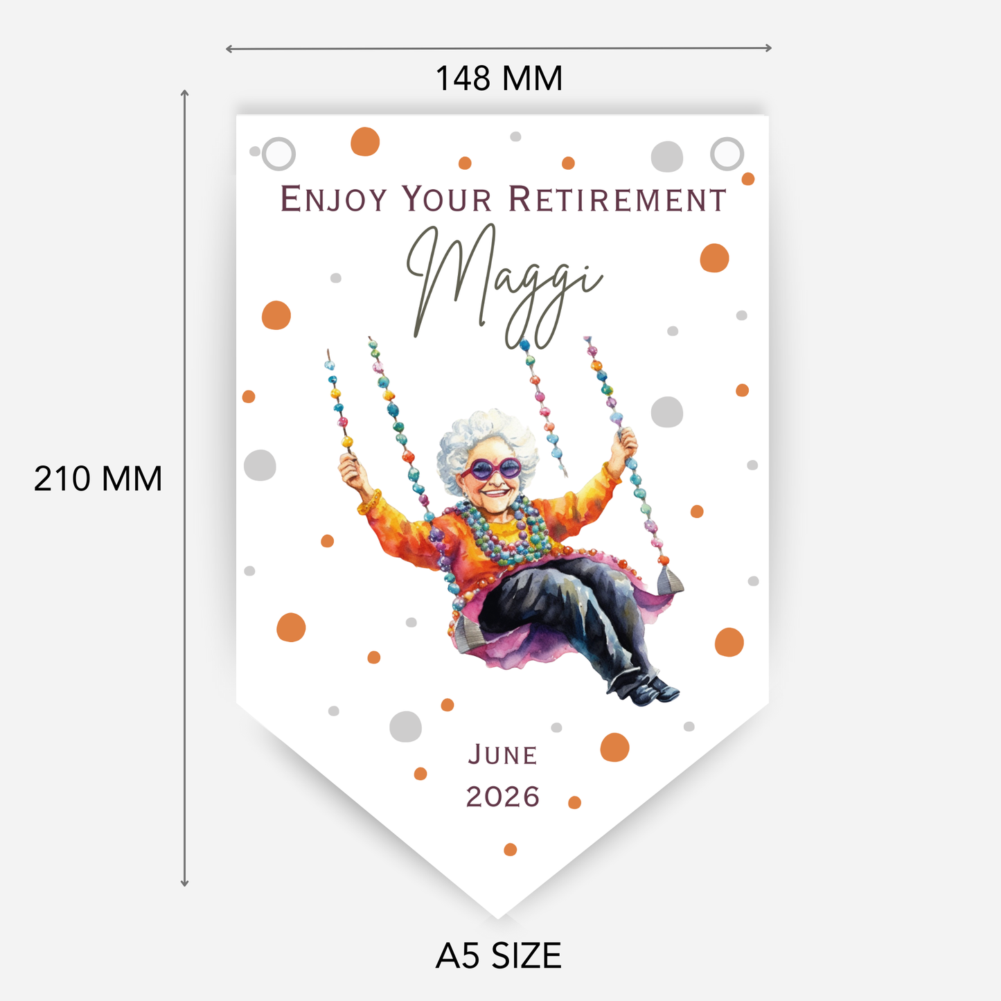 Fun Retirement or any occasion bunting  - B259