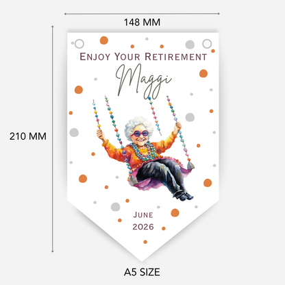 Fun Retirement or any occasion bunting  - B259