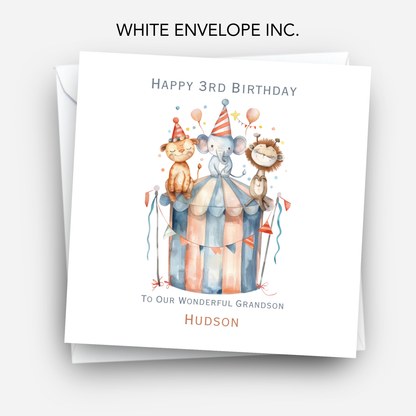 Circus Themed Birthday Card - C538