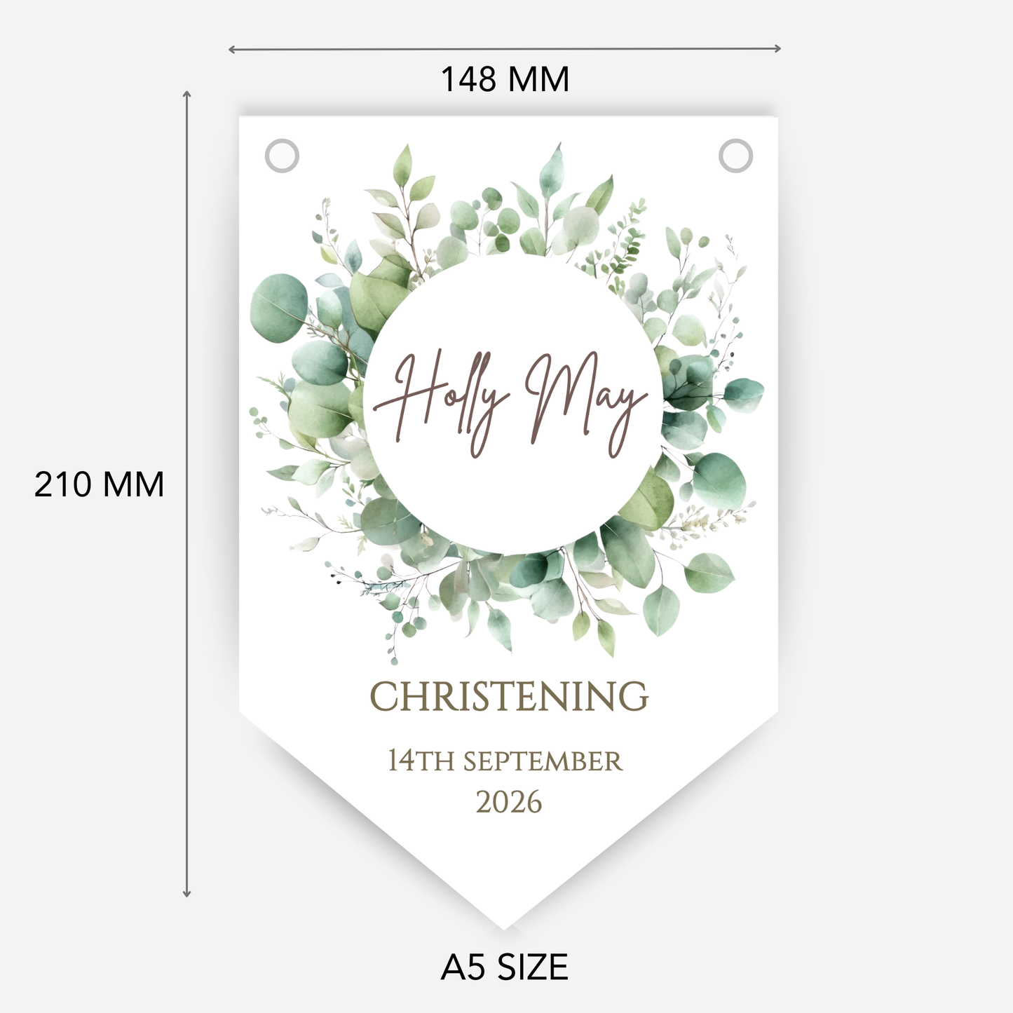 Christening or Baptism Elegant Bunting - B122