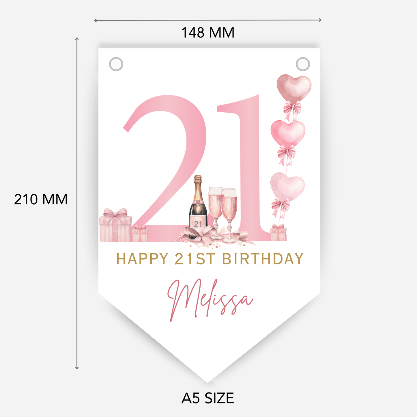 21st Or Any Age Birthday Bunting - B272