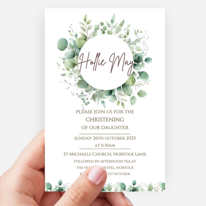 Christening or Baptism Elegant Invitation (Pack of 10 ) - P122